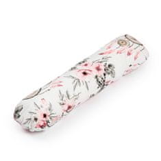 Flumi Kojicí polštář typu C těhotenský polštář bílé s růžovými květy