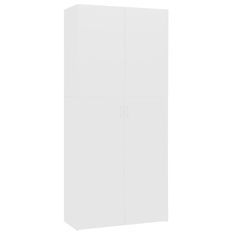 Greatstore Botník bílý 80 x 35,5 x 180 cm dřevotříska