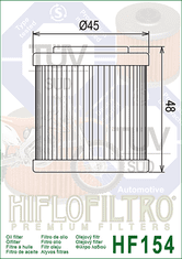 Hiflofiltro Olejový filtr HF154