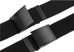 ZAGATTO Pánský popruhový pásek, sada dvou popruhů Černá barvy, odolný a pevný kalhotový pásek, pásek s elegantní krabičkou, délka: 120 cm / K3-CZ-P1/K3-CZ-P1-L, černá, 120 cm