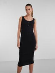 Pieces Dámské šaty PCKITTE Slim Fit 17112261 Black (Velikost M)