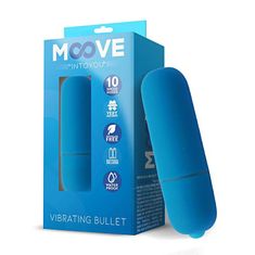 INTOYOU Moove Vibrating Bullet (Blue), mini vibrátor na baterie